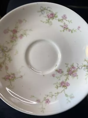 Buy Theodore Haviland Limoges France China Pink Roses ~ Saucer ~ 5.5” • 4.80£