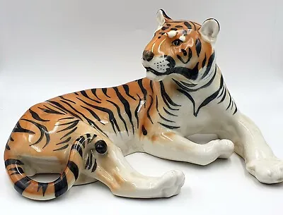 Buy Large Vintage Lomonosov Russian Porcelain Tiger - Rare And Beautiful Condition • 85£