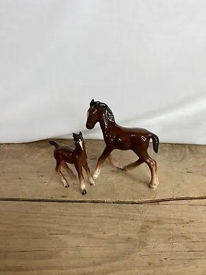 Buy Vintage Beswick? Horse & Foal China Figures  Good Condition • 15£