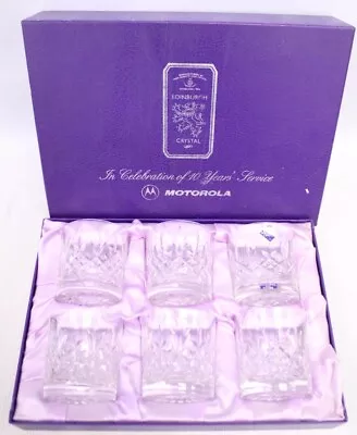 Buy 6 X Vtg Cut Glass Crystal EDINBURGH Crystal Drinking Tumblers Boxed - E30 • 10.50£