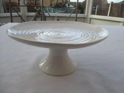 Buy Portmeirion Sophie Conran Footed White Cake Stand  25cm Wide Very Good Condition • 19.99£
