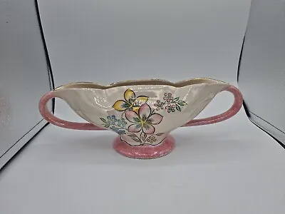 Buy Vintage 40s/50s Kensington Lustreware Flower Vase With Wire Fower Frog • 24.99£