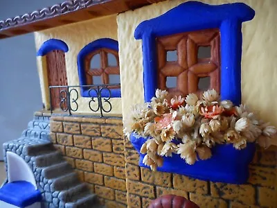 Buy Spanish Villa Ceramic Souvenir 17.5cm Large Mediterranean House Display Ornament • 17.99£