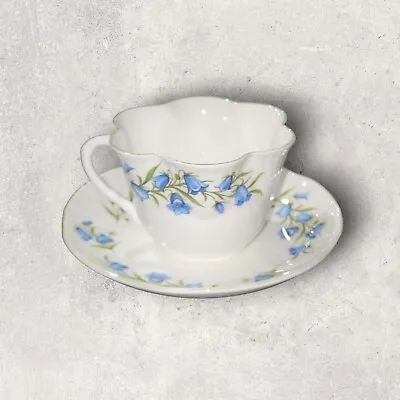 Buy Vintage Crown Staffordshire Dainty  Bluebell  Tea Cup & Saucer Floral England EC • 19.18£