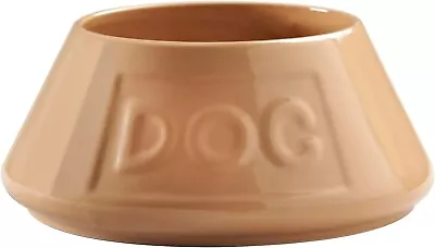 Buy Mason Cash Cane Collection Beige Non Tip Lettered Stoneware Dog Bowl, 21 Cm • 10.87£