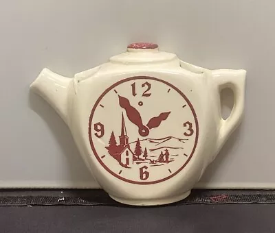 Buy Vintage Ceramic Wall Pocket Vase Teapot Shaped, Clock Face, Church Farmer & Wife • 14.48£