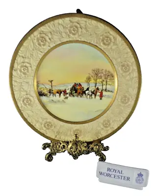 Buy Royal Worcester Cabinet Plate Signed - J. Stanley Called Meeting The Mail • 150£