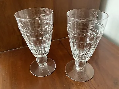 Buy 2 X Stuart Crystal Arundel 5 Inch Sherry/Wine Glasses In Perfect Condition. • 14.50£