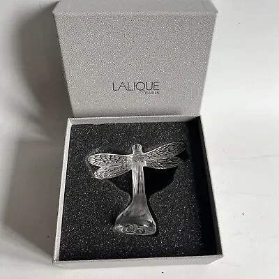 Buy Lalique Crystal Clear Dragonfly Libellule Sculpture Collectable Paris New In Box • 225£
