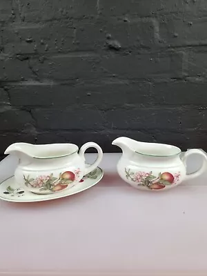 Buy 2 X St Michael Marks & Spencer Ashberry Gravy Boats / Sauce Jugs And 1 X Stand • 15.99£