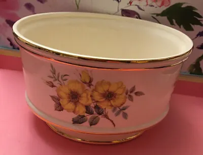 Buy Pottery Planter Gloucester Prinknash Made In England Earth And Ware Gold Gilted • 14.99£