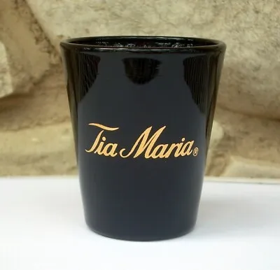 Buy Tia Maria Shot Glass Black Amethyst With Gold Graphics Original • 7.56£