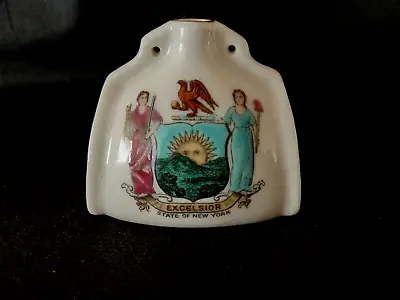 Buy Goss Crested China -  STATE OF NEW YORK Crest - Canterbury Leather Bottell -Goss • 5.40£