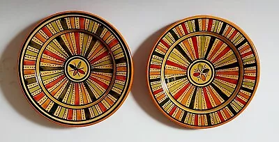Buy 2 Moroccan SAFI Art Pottery Plates Bowls Hand Painted Signed Boho 6.25  VTG • 39.76£