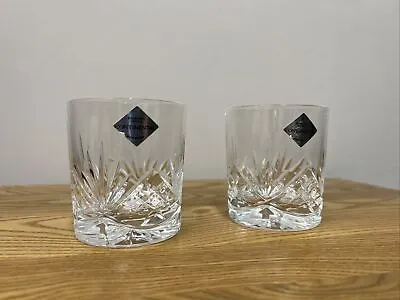 Buy 2 Edinburgh Vintage Stirling Pattern Crystal Whisky Glasses 3  7.5cm High B53 • 18.99£
