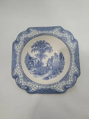 Buy LANDSCAPE RIMMED SOUP BOWL BY ADAMS CHINA ENGLAND Blue • 27.50£