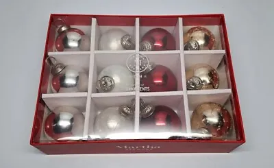 Buy Martha Stewart Silver Kugel Style Mercury Glass SET Of 12 Christmas Ornaments • 37.39£