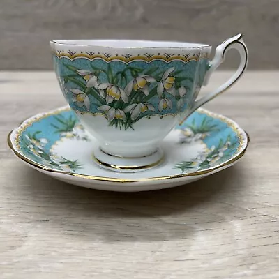 Buy Vintage Fine Bone China Queen Anne Marilyn Tea Cup & Saucer Set Snowdrop Flower • 28.76£