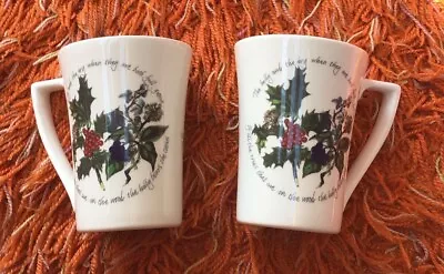Buy 2x Portmeirion Mugs, The Holly And The Ivy • 16.95£