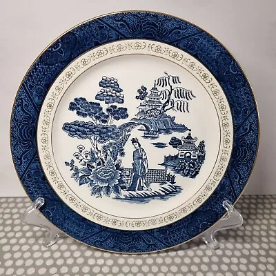 Buy Nikko Japan Double Phoenix Blue Willow Dinner Plate With Gilt Edging • 14.51£