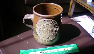 Buy Studio Pottery 3 Tone Glaze Mug  LINCOLN CASTLE SEIGE 1644 Vintage. 3.75  Tall. • 16£