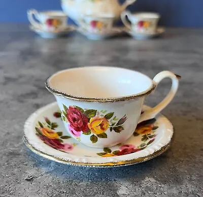 Buy Vintage Royal Albert Cottage Rose Miniature Tea Cup & Saucer. • 6.99£