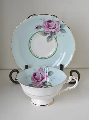 Buy Vintage Paragon Double Warrant Cabbage Rose Cup And Saucer Bone China (L) • 65£