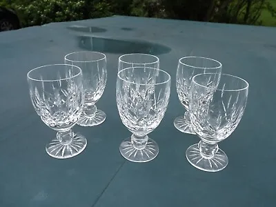 Buy Set Of 6 Tyrone Crystal  Wine Stemmed Glasses Fully Stamped Excellent Condition • 95£