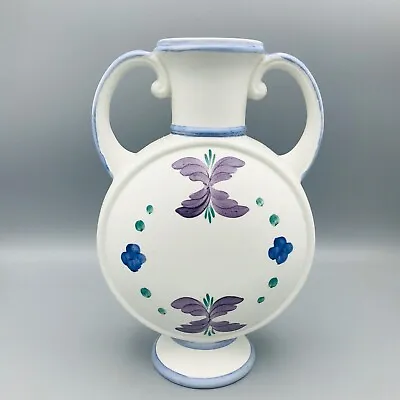Buy Rare Vintage H J Wood Burslem Hand Painted Trophy Design Floral Art Vase • 14.95£