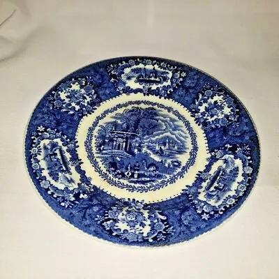 Buy Antique George Jones And Sons Oriental Crescent Mark Blue Plate 5 7/8  • 16.59£