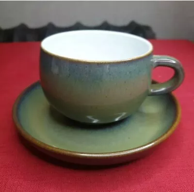 Buy Denby Green Blue Brown Coffee Tea Cup & Saucer.                      (STG LOOSE) • 7.49£