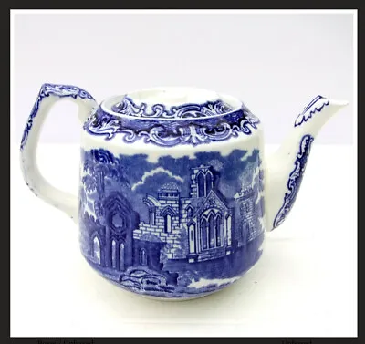 Buy C 1900-1920 Antique George Jones Abbey Pattern Blue & White Transfer Tea Pot. • 18£