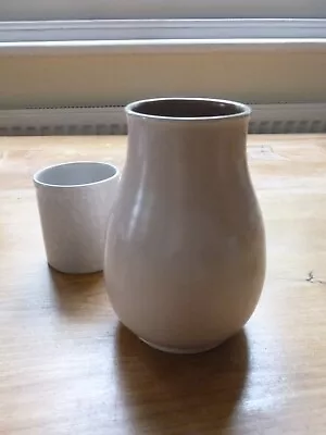 Buy Vintage Mid-century Poole Pottery Shape 266 Vase & Smaller Pot • 18£