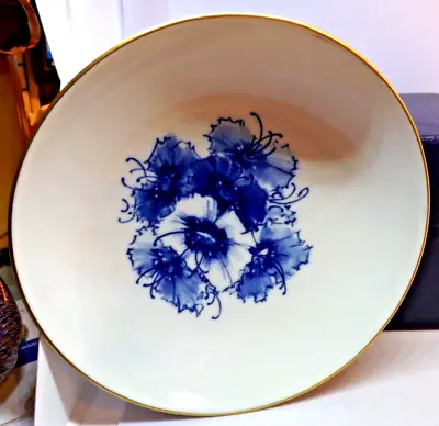 Buy Meissen Flower Bowl In Blue And White  - 14.5cm Dia. • 12.99£