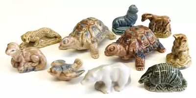Buy Vintage Wade Whimsies ? Animal Figures Job Lot Turtle Tortoise Cheetah Seal X10 • 7.99£