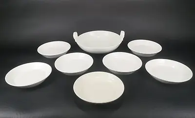 Buy KPM Berlin Porcelain China White Loop Handled Bowl +7 Small Dishes, Sceptre Mark • 55£
