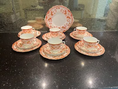 Buy 6 Antique Edward Asbury & Co Tea Cups Saucers Plates Set Carnot  • 14.99£