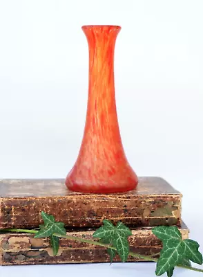 Buy Art Nouveau Red Glass Vase- In Style Daum Delatte Schneider Muller • 52.81£