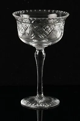 Buy Vintage Harbridge Crystal Cut Glass Footed Vase / Bowl • 14.99£