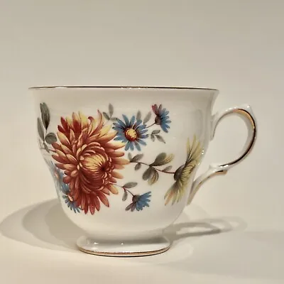 Buy Queen Anne Multi Floral Gold Trim Bone China Footed Tea Cup Made In England 8304 • 19.18£