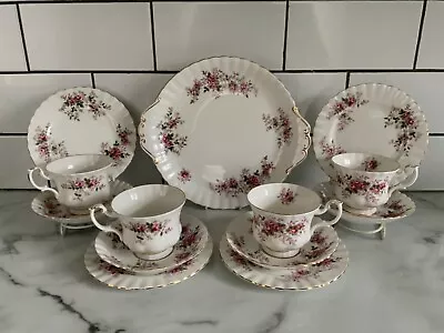 Buy Royal Albert Lavender Rose Bone China Tea Cup And Sandwich Plate Set 13 Pieces. • 45£