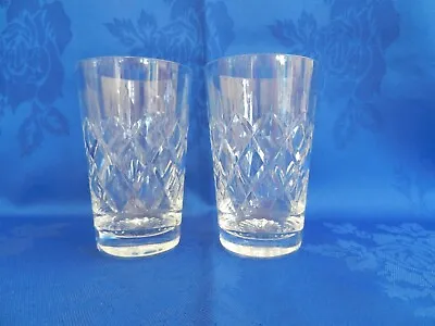 Buy Vintage Webb Corbett Clifton Cut Whiskey Water Glass Tumbler X 2 Signed • 24.99£