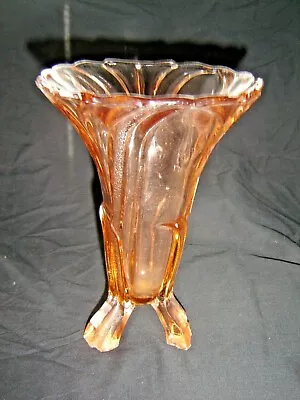 Buy Vintage Stolzle Art Deco Pink Glass Vase • 4.50£