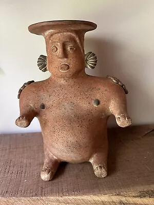Buy Pre Columbian Native American Pottery Seated Male Figural  Jug • 236.25£