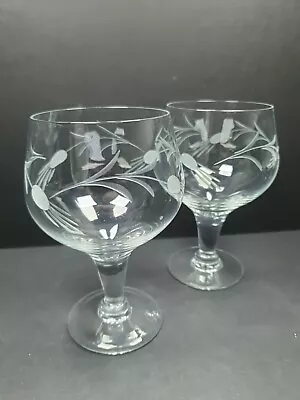 Buy 3x Lovely Vintage Cut Glass Baloon Wine Brandy Gin Drinking Glasses • 20£