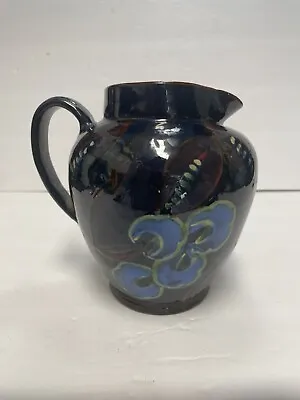 Buy Art Deco German Stoneware Pottery Pitcher Vase Cobalt Blue Germany Old Jug • 19.20£