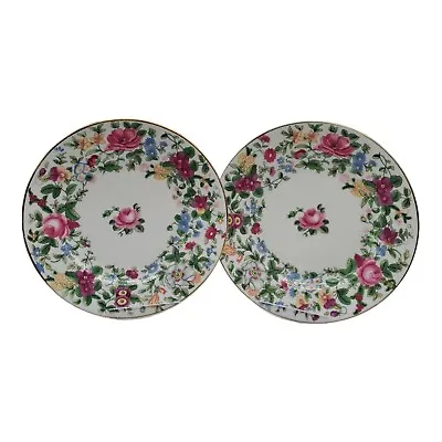 Buy Crown Staffordshire Side Plates X2 Thousand Flowers  Good Condition • 7.99£