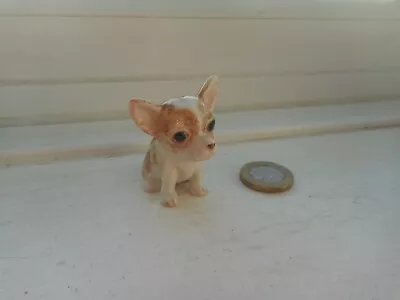 Buy Chihuahua - Beautiful Cute Miniature Pottery Sitting  Fawn & White Chihuahua Pup • 4.90£