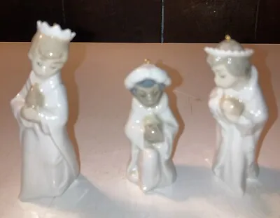 Buy Vintage Lladro Set Of 3  Three Kings Reyes  Figurine Ornaments #5729 (PERFECT ) • 42.68£