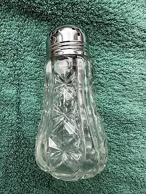 Buy Vintage Retro Cut Glass Sugar Shaker With Lid • 10£